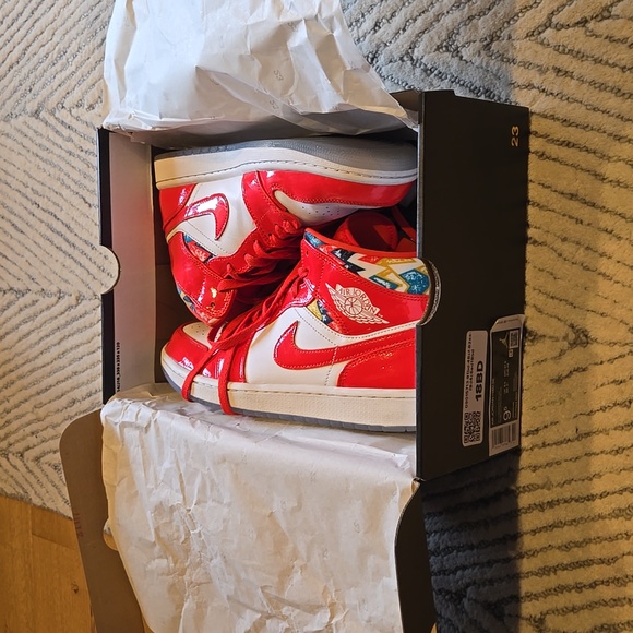 2021 Jordan 1 Mid SE ‘Barcelona Sweater red` 9.5 - Picture 2 of 16